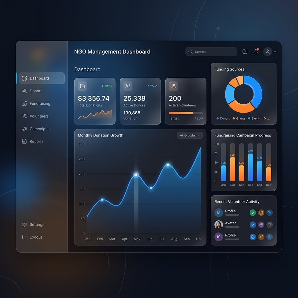 NGO Software Dashboard